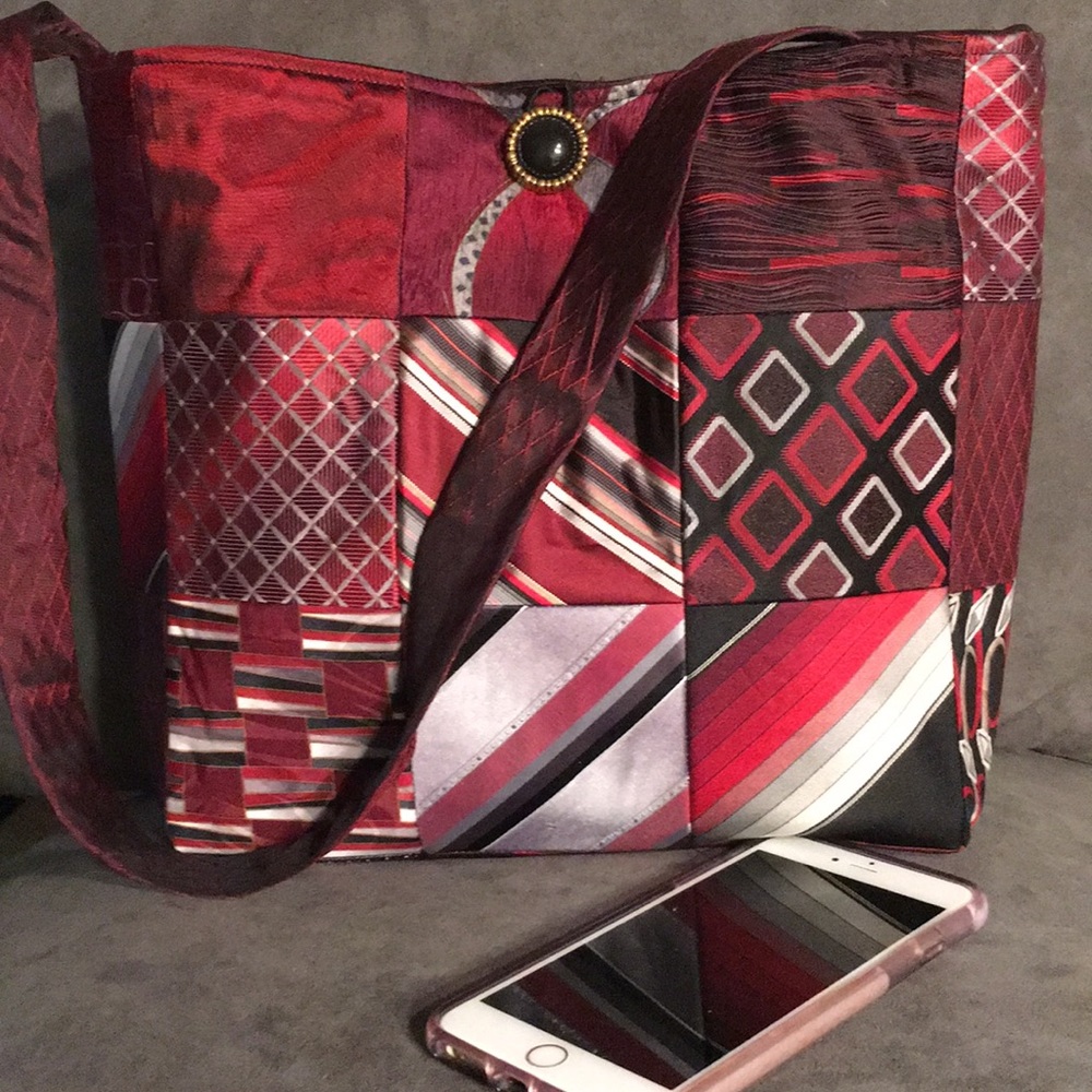 Necktie Patchwork Bag